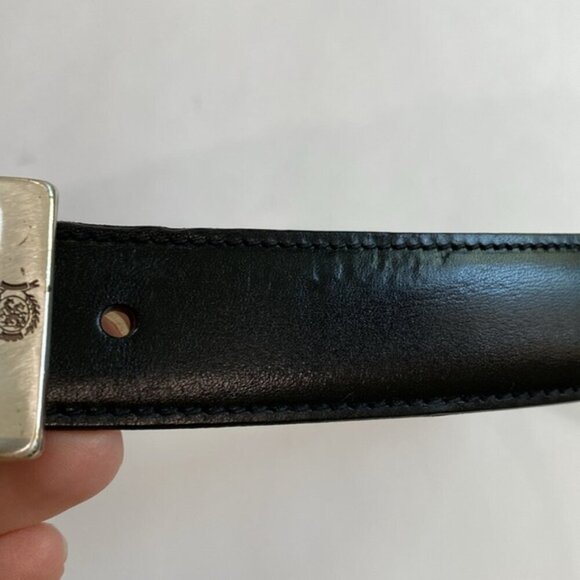 Tommy Hilfiger Black Leather Classic Belt Size 36 - Picture 13 of 13